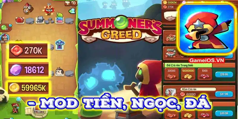 Giới thiệu bản hack game Summoner's Greed